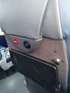 Close up of the seatback.