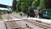 69. Loco runs round at Laggesta Nedre, with sloping path to new standard gauge Laggesta statio...JPG