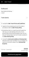Uber app then contradicting itself about the cost of the ticket