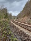 Looking West along track to affected area - Hague bar industrial unit beyond.jpg