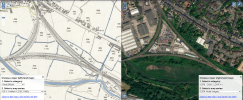 Screengrab of National Library of Scotland map comparison page. 1900 OS map on left, modern satellite imagery on right Screengrab of National Library of Scotland map comparison page. 1900 OS map on left, modern satellite imagery on right