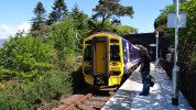285. The first Kyle-bound train of the day (11.12) stops on request at Duncraig to pick up thr...JPG