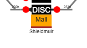 Traksy Screenshot, showing Shieldmuir Mail platform saying DISC