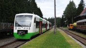 154. Two bubble cars at Rennsteig station on the 10.37 Rennsteig Shuttle to Erfurt..JPG