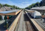 Okehampton Station looking east 1 June 2021.Jfrom footbridge.2.JPG