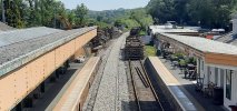 Okehampton Station looking east 1 June 2021.Jfrom footbridge.JPG