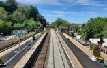 Okehampton Station looking west 1 June 2021.Jfrom footbridge.JPG