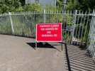 Herries Road pedestrian overbridge closed sign.jpg