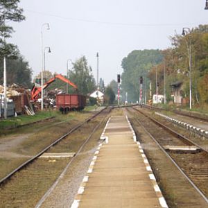 Eastern Bohemia, Slatinany Station looking West October 2007