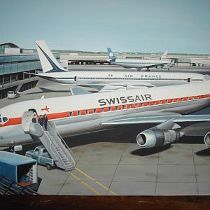 DC 8 SWISSAIR Idlewild International Airport