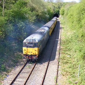 class 31 459 at asfordby tunnel