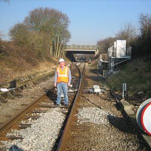 Terry At Hatton West Junction February 2008