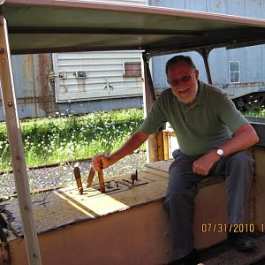 Me at the controls of a Plymouth JLB Type 2  18 ton switcher.