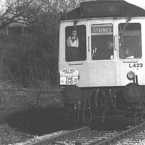 Last Train on branch between Colbrook and Staines West 1981