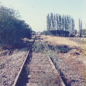 Looking towards Colnbrook Station 1986