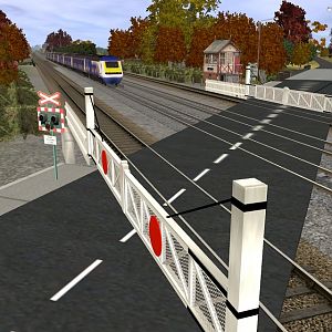 FGW HST passing through a level crossing