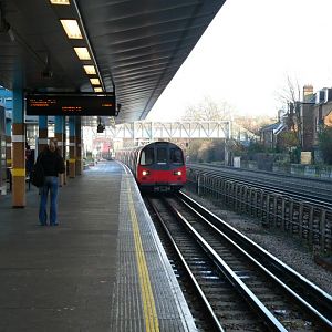 Jubilee Line train arriving at West Hampstead