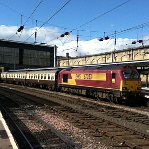 freightliner class 70 70004 'the coal industry society' working a pathfinder tours (25/3/13)
