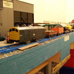 Plarail Metro-Vic Co-Bo.
I scrubbed the face off, with a Dremel power tool and painted the loco blue, to represent D5701, the only Metro-Vic to carry