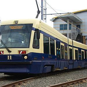 Tram 11 prepped prior to the official unveiling on 23/08/2013
