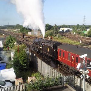 3B Steam - and in the background is where the Three Bridges ROC was to commence building a year or two later - along with the new Thameslink depot whi