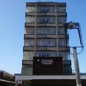 This is the office tower on the Freeman Shopping Centre in Grimsby. The council plans to destroy it and replace it with a park which is sad.