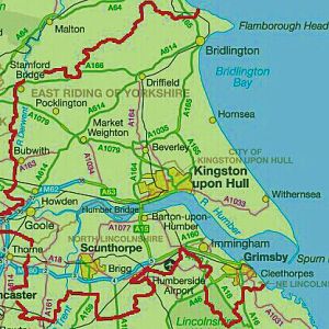 Humberside map.