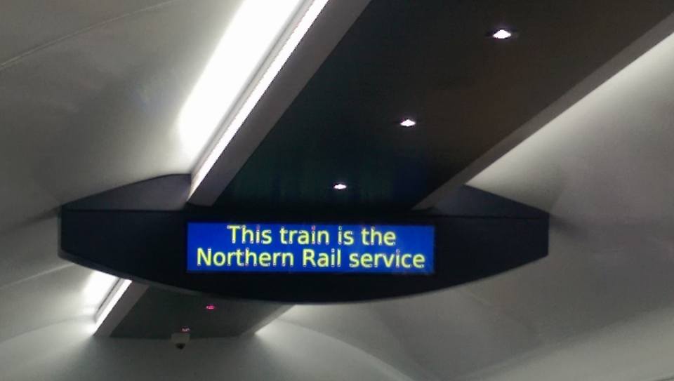 Northern Rail 144012 (Evolution Pacer) Information Display