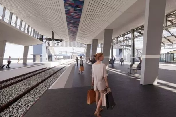 An artist's impression of upgrades to Huddersfield Train Station