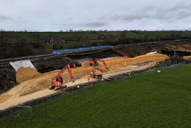 Work starts to repair landslip at Old Dalby train test track